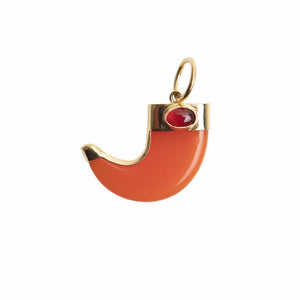 Orange Cornetto Pendant