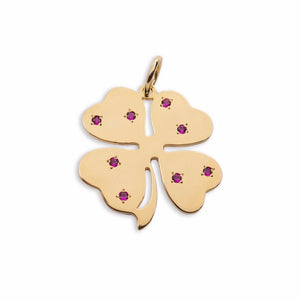 Ruby Clover Pendant